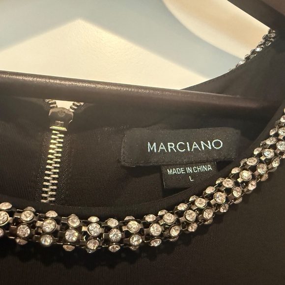 Marciano - black mini dress with crystal and side cutout - Picture 3 of 4